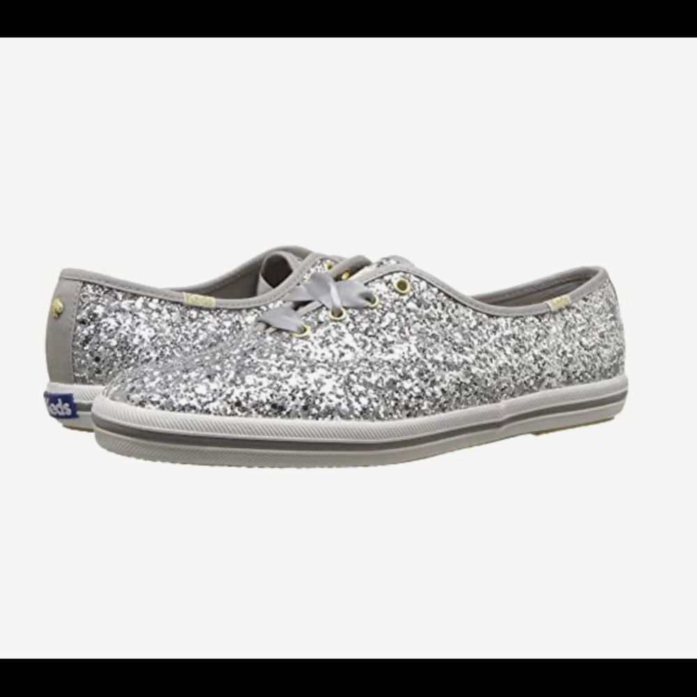 Kate Spade Keds - Silver Glitter Shoes